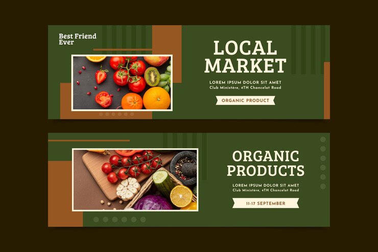 local markets and organic products with vegtables